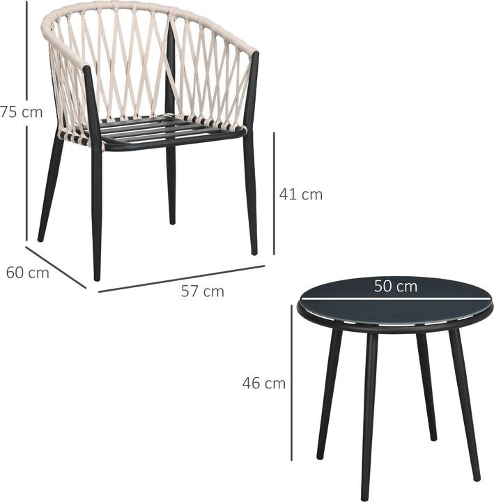Produktbild Outsunny Bistro-Set (50 x 46 cm)