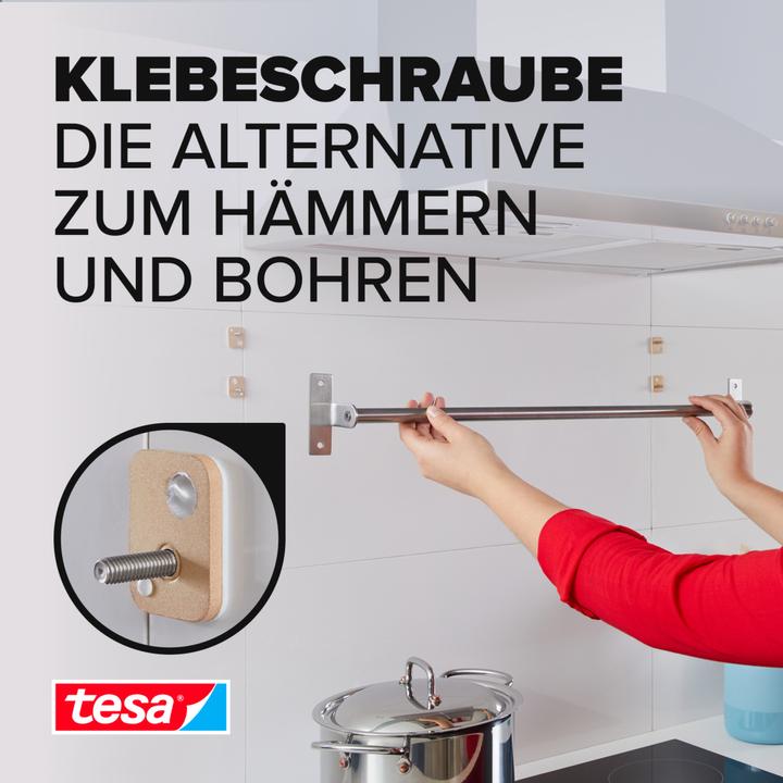 Produktbild tesa Klebeschraube für Mauerwerk & Stein, viereckig