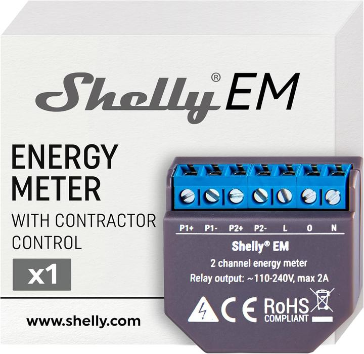 Produktbild Shelly EM WiFi-Energy Meter (Analogaktor)