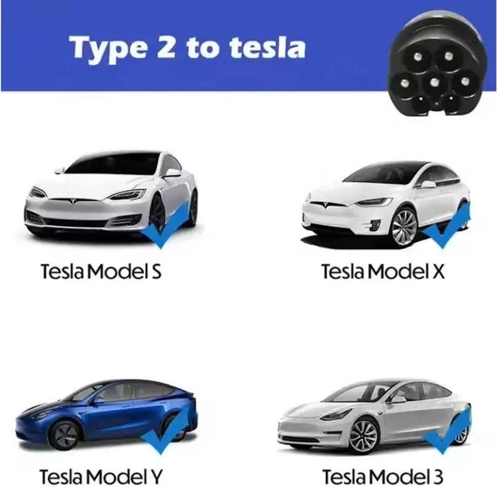 Actual product image iLike Car accessories EV Charge MG1AC Type 2 Plug to Tesla AC Inlet 32A Mode 3 AC Charging Adapter