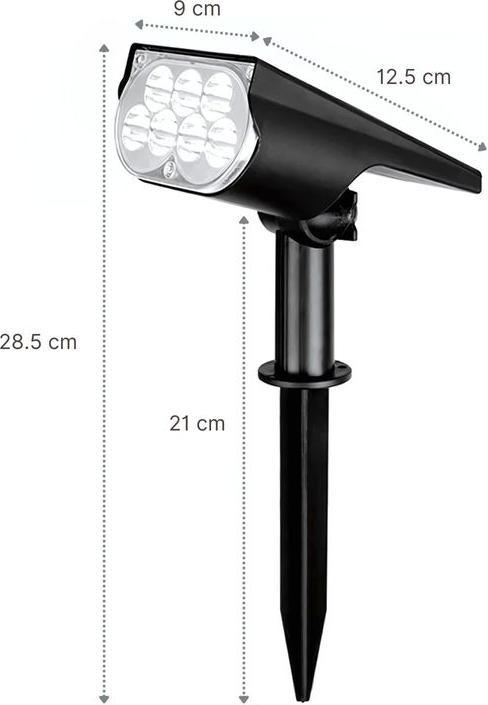 Actual product image Hermex LED Solar Gartenstrahler (30 lm, IP65)