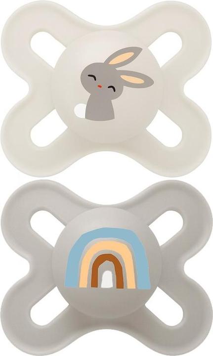 Actual product image MAM Original Start Kautschuk Schnuller 2 Stück, 0-2 Monate (2x, 0 - 2 Months)