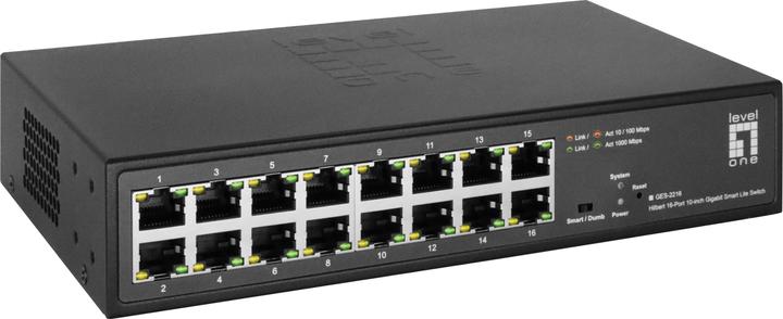 Produktbild LevelOne Switch 16x GE GES-2216 Hilbert 10" (16 Ports)