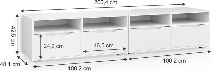 Image du produit Vicco Ruben (200 x 48 x 42 cm)