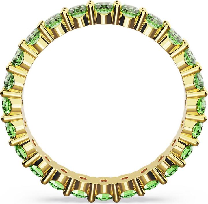 Actual product image Swarovski Matrix Ring Round Cut Green Gold (52)