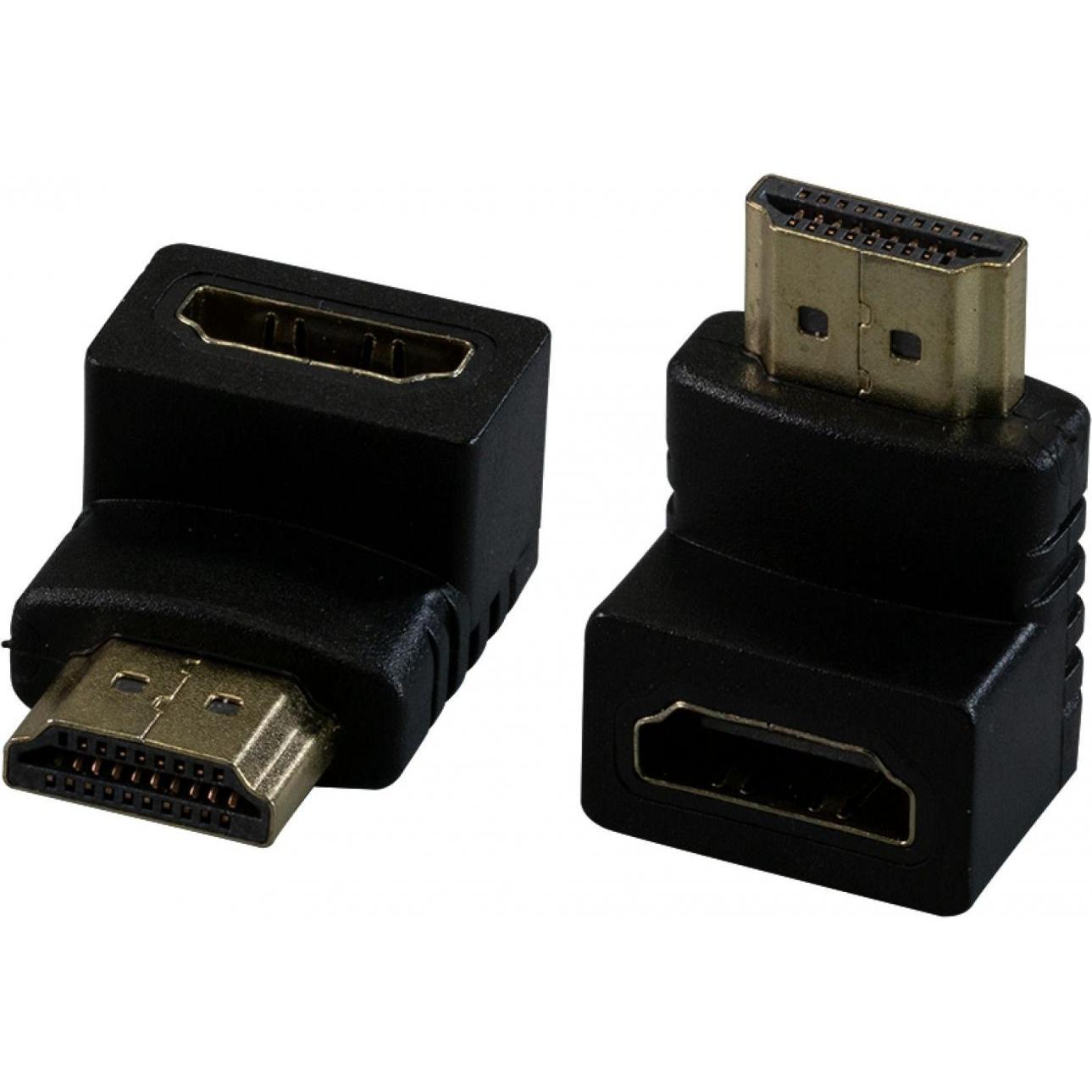 EFB Elektronik HDMI Adapter Typ A Stecker/Buchse 90° (HDMI), Data + Video Adapter, Schwarz