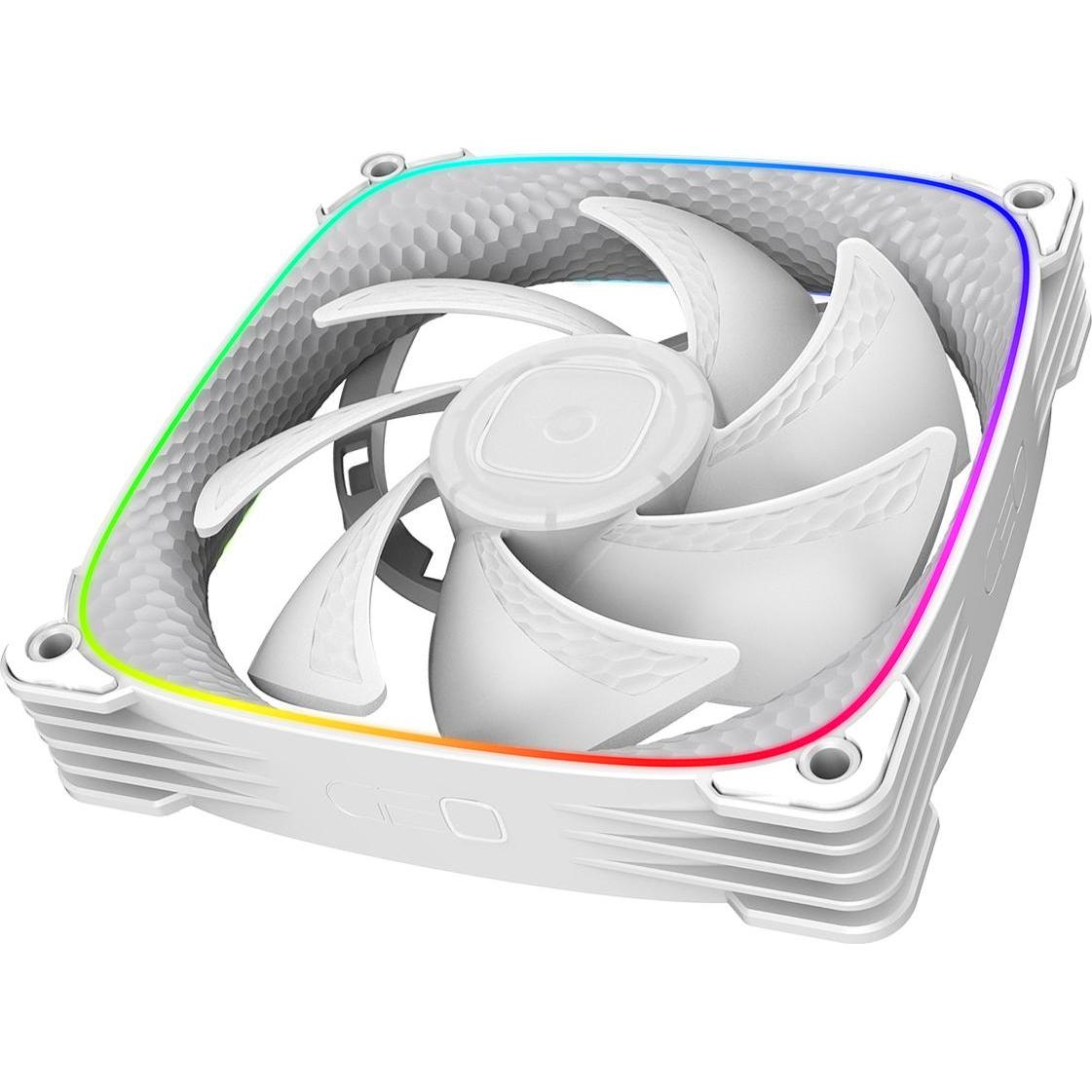 Thumbnail - Geometric Future Squama 2503W RGB Lüfter, 3er Pack - 120 mm, weiss (120 mm, 3 x), PC Lüfter, Weiss