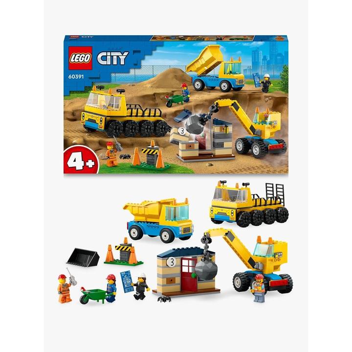 Image du produit LEGO Véhicules de construction et grue avec boule de démolition (60391, LEGO City)