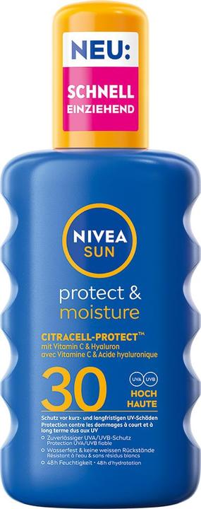 Image du produit NIVEA Spray solaire Protect & Moisture (Spray solaire, SPF 30, 200 ml, 229 g)