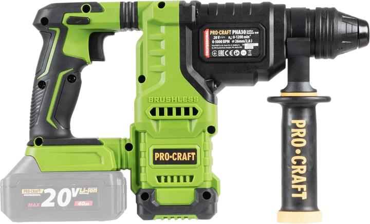 Produktbild Procraft PHA30bb Akku Bohrhammer 20 V 2,8 J SDS plus Brushless Solo - ohne Akku, ohne Ladegerät