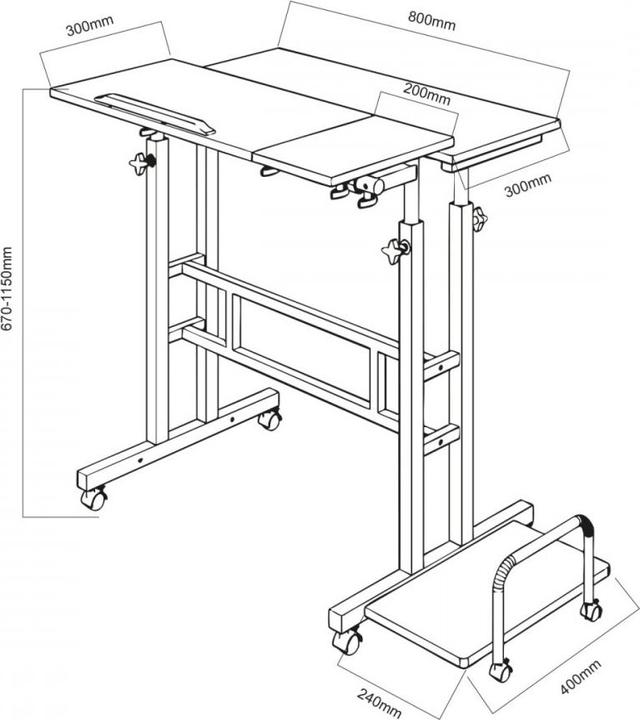 Actual product image Maclean Mobile Desk