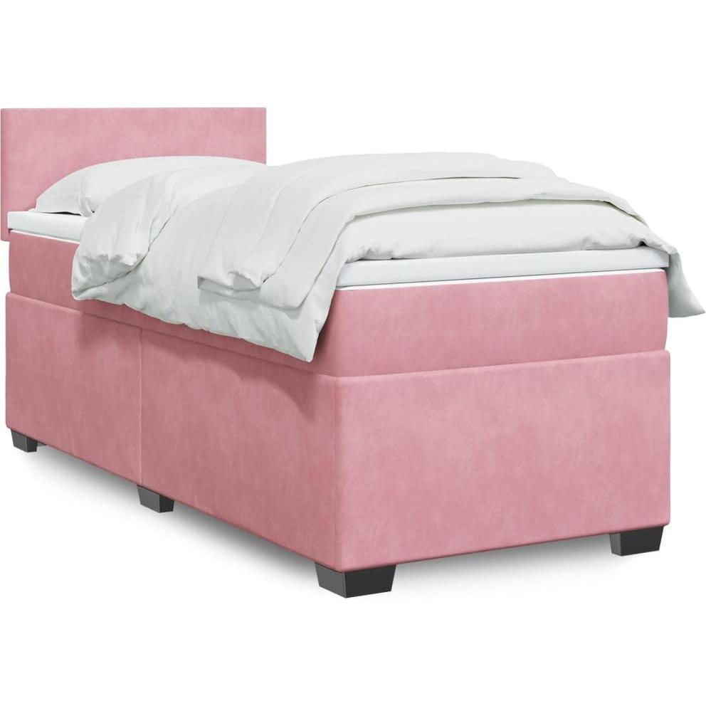 VidaXL, Bett, Bo x springbett mit Matratze 100 x 200 cm Samt (100 x 200 cm)