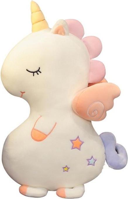 Produktbild Lean Toys Plüsch Einhorn Kuscheltier 50cm weiss (50 cm)