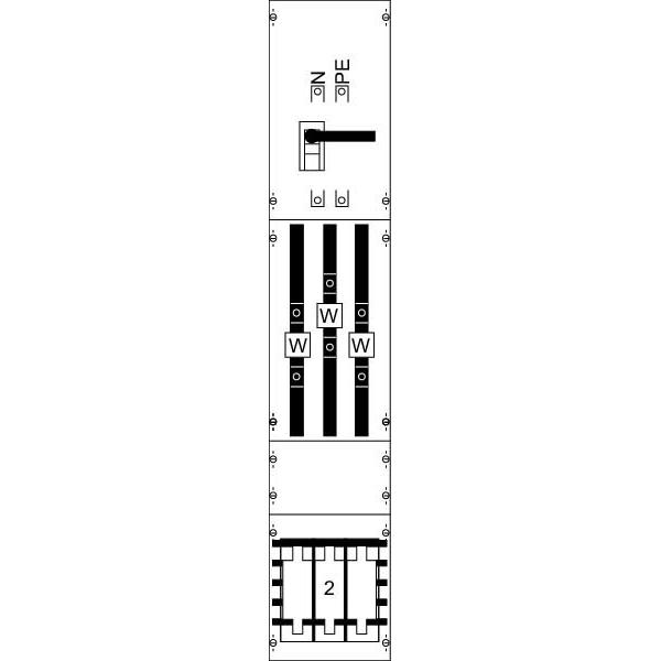 Thumbnail - Striebel & John, Verteilerschrank Zubehör, STR KA4038 W Feld kpl. BH5, SS
