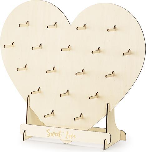Produktbild Partydeco Donut Wall Heart, natural wood, 65x59 cm (1 pkt / 1 pc.) (1 Stück)