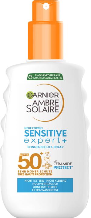 Actual product image Garnier Sensitive Advanced (Sun spray, SPF 50+, 150 ml, 184 g)