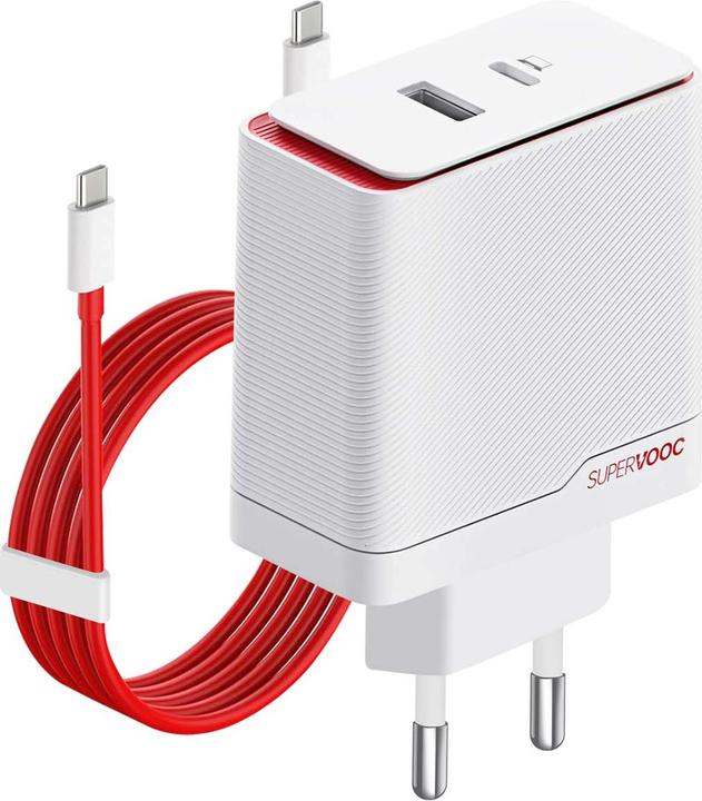 Actual product image OnePlus Charger SUPERVOOC 100W One Port with Cable - White (100 W)