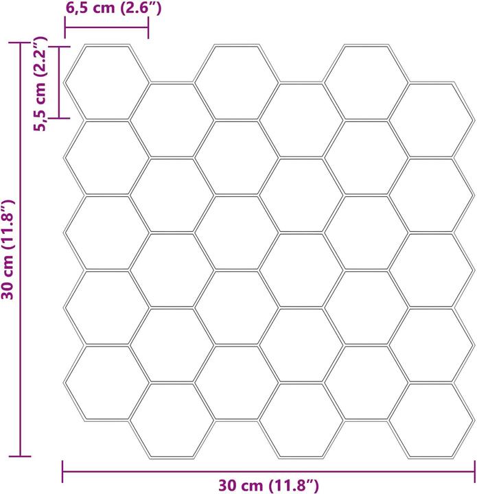 Produktbild vidaXL Sechseckige Fliese
