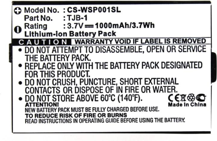 Produktbild AGI 94779 - Batterie/Akku - Schwarz - Lithium-Ion (Li-Ion) - 1000 mAh - 3,7 V - 54 m