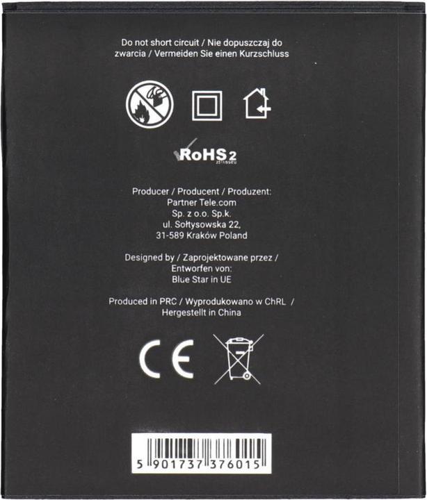 Actual product image Battery Blue Star BLUE STAR PREMIUM battery for LENOVO A536 2000 mAh