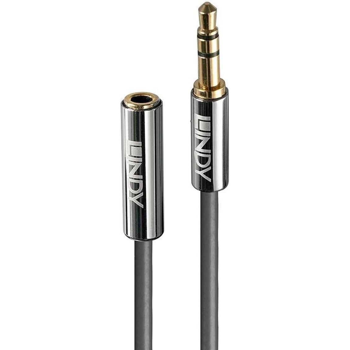Lindy Audio Verlängerungskabel, Cromo Line (5 m, 3.5mm Klinke (AUX)), Audio Kabel