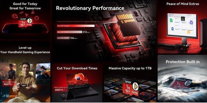 Actual product image Lexar Play Pro (256 GB, microSD Express, U3, UHS-I)