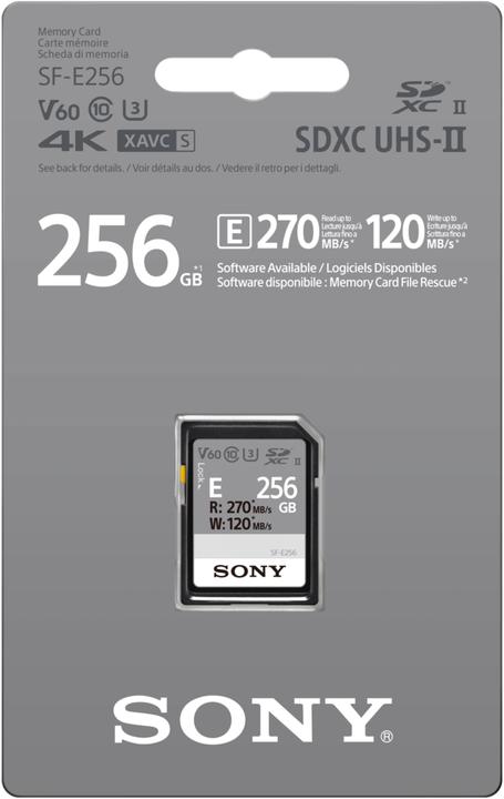 Produktbild Sony SF-E series (256 GB, SDXC, U3, UHS-II)