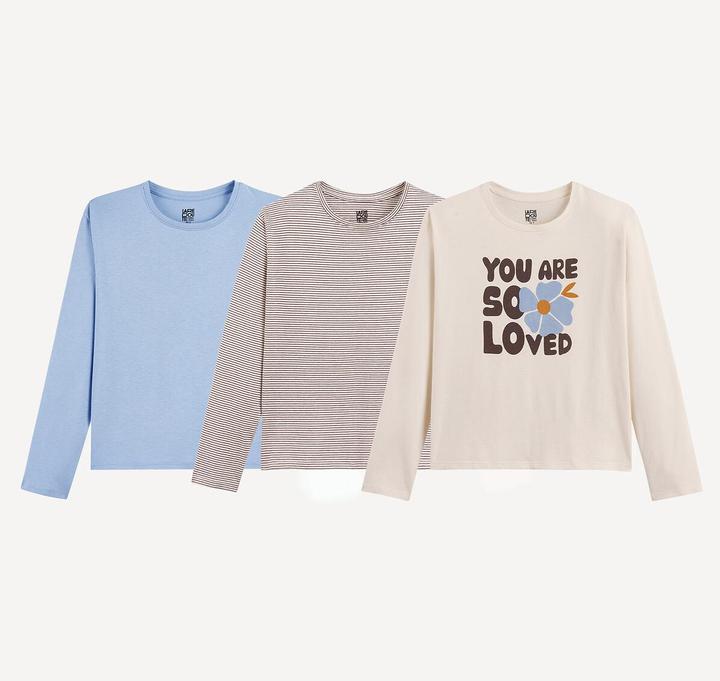 Actual product image La Redoute Collections 3er-Pack Langarmshirts (140)