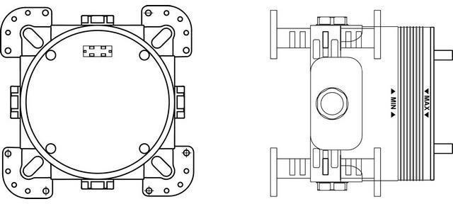 Image du produit Ideal Standard Kit d'encastrement IDS 1 EASY-Box pour bras de douche et de bain. Thermostats individuels