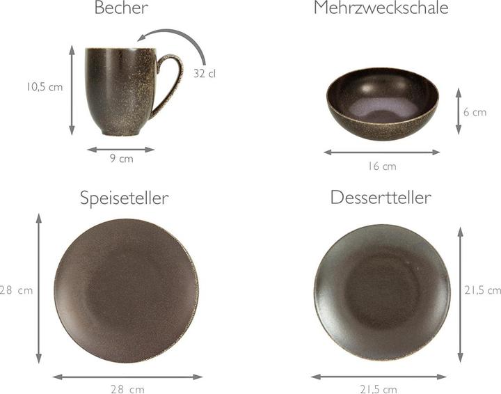 Image du produit CreaTable Rusty (16 pièce(s))