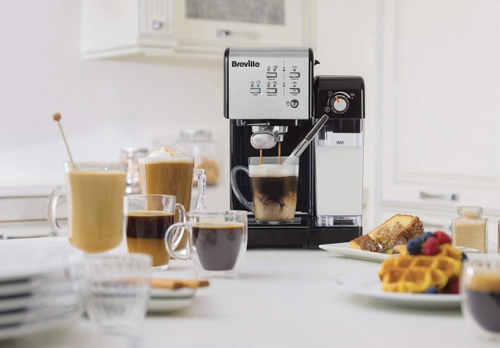 Produktbild Breville VCF108X PrimaLatte II Kaffee- und Espressomaschine, für Kaffeepulver oder Pads geeignet,...