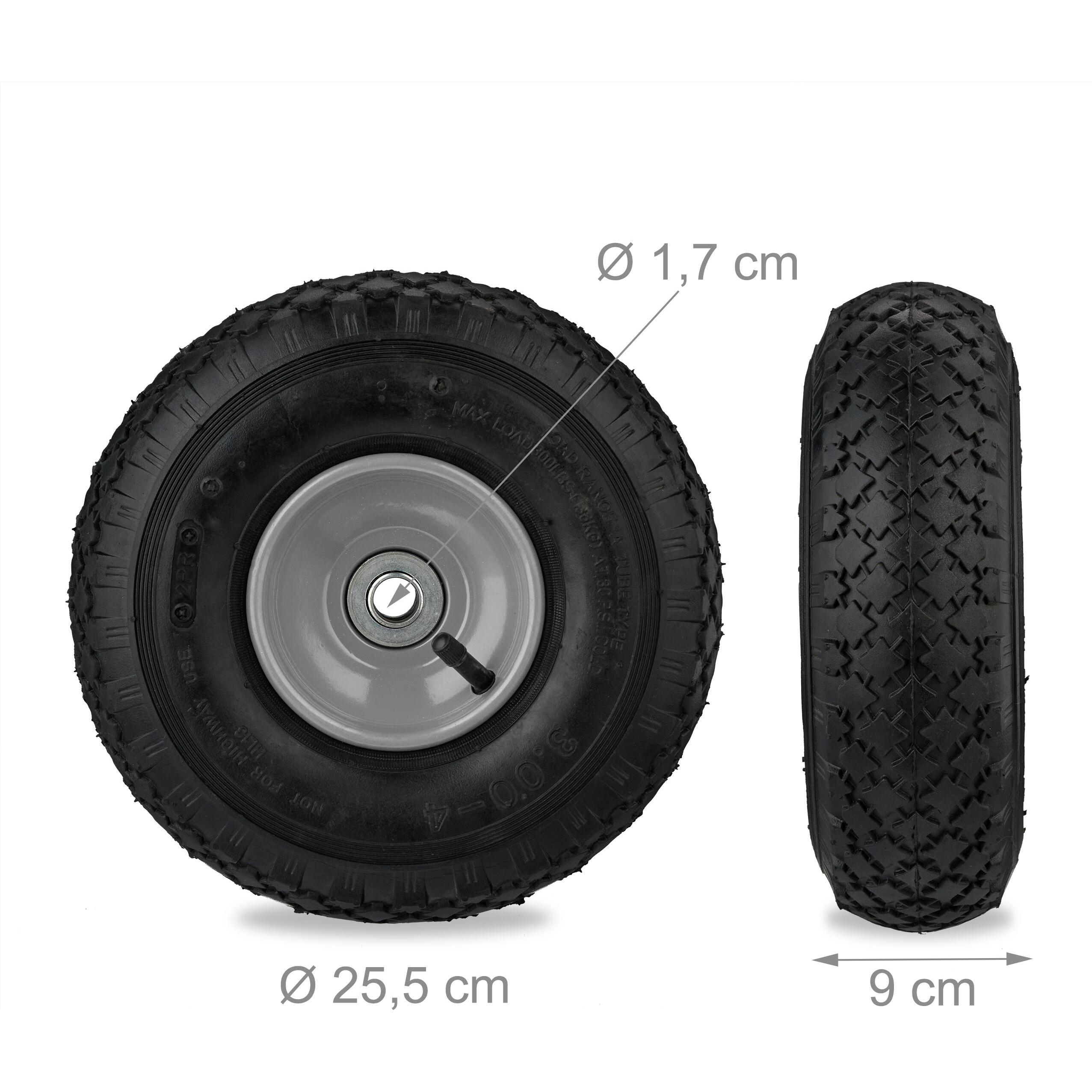 Relaxdays, Transportwagen, 2x Sackkarrenrad (136 kg)