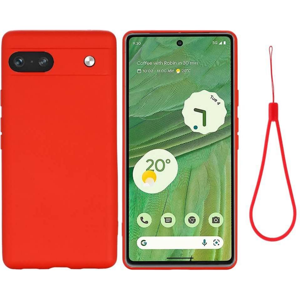 Cover-Discount Google Pixel 7a - Silikon Gummi Hülle rot (Google Pixel 7a), Smartphone Hülle, Rot