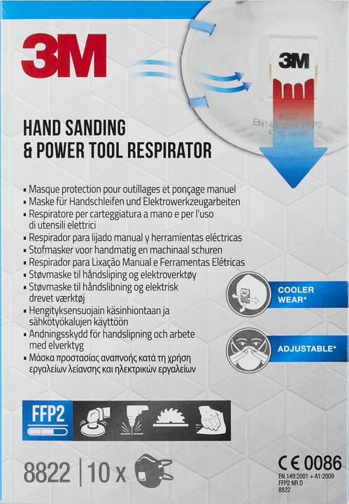 Image du produit 3M Masque de protection respiratoire 8822 (FFP2, 10 x)
