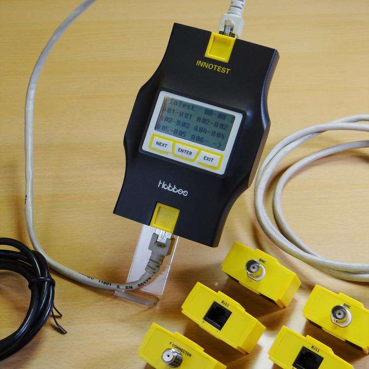 Actual product image Hobbes INNOTEST Modular Cable Tester, with 6 Network Modules