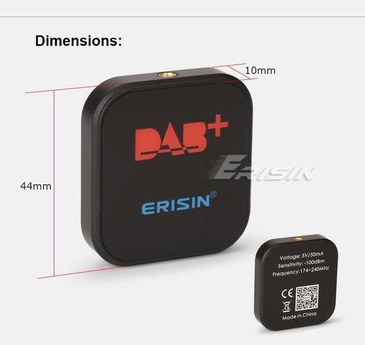 Actual product image Erisin DAB+ adapter