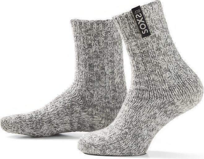 Produktbild Soxs Graue Wolle Damensocken und Herrensocken Jet Black, Wadensocke (Einzelpack, 38 - 41, 37 - 39)