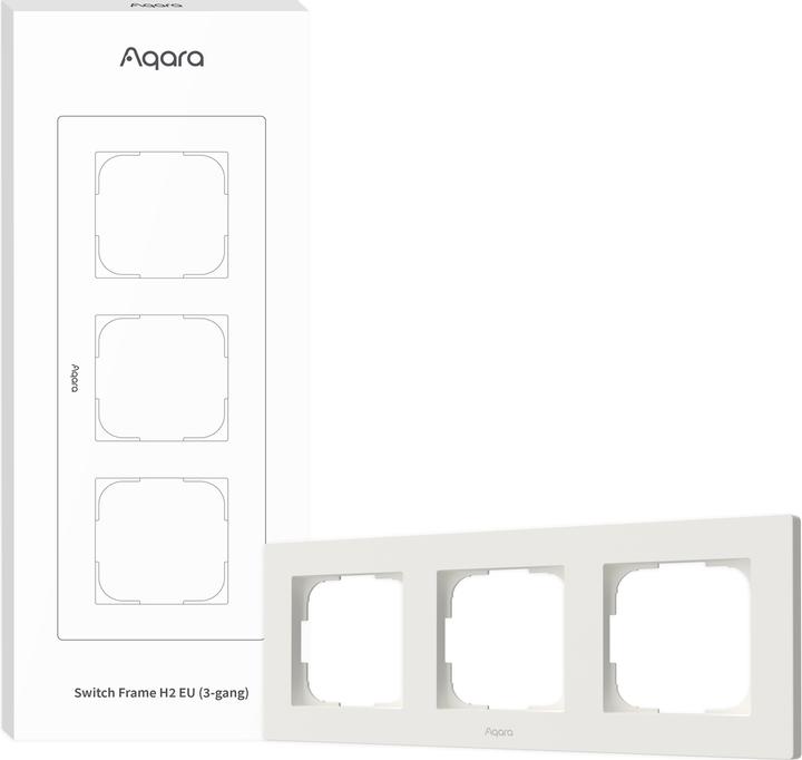 Actual product image Aqara Switch Frame H2 EU (3-gang) White
