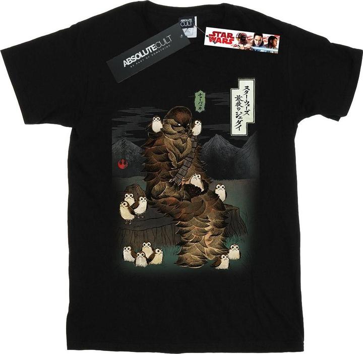 Produktbild Star Wars The Last Jedi Japanese Chewbacca Porgs TShirt Jungen (128)
