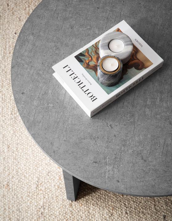 Image du produit FineBuy Couchtisch 70 cm Wohnzimmertisch Sofatisch Rund Gross Kaffeetisch Modern (70 x 70 x 33 cm)