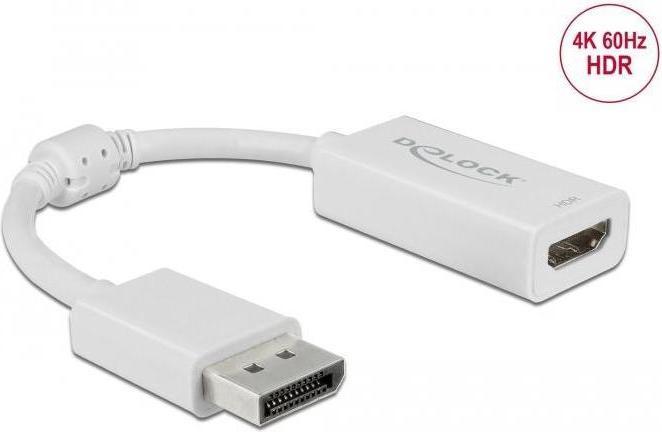 Image du produit Delock Adaptateur de moniteur DP vers HDMI, passif, HDR, 4K (HDMI, 10 cm)