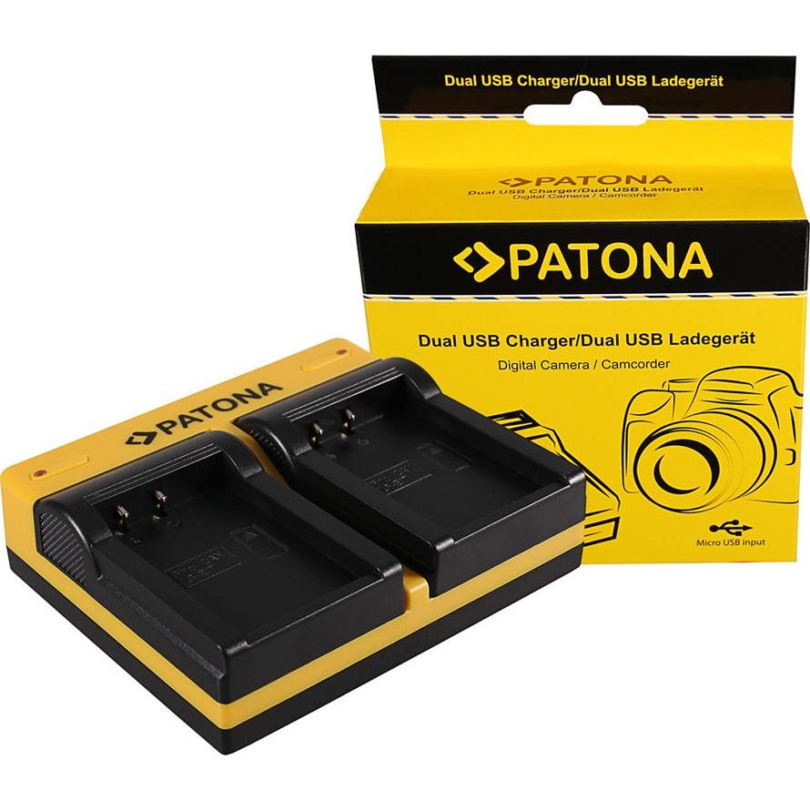 Patona Caricabatteria doppio per Canon LP-E17 EOS 750D 760D 8000D Kiss X8i Rebel T6i Rebel incl. Micro (Caricabatterie per fotocamere), Alimentatore f