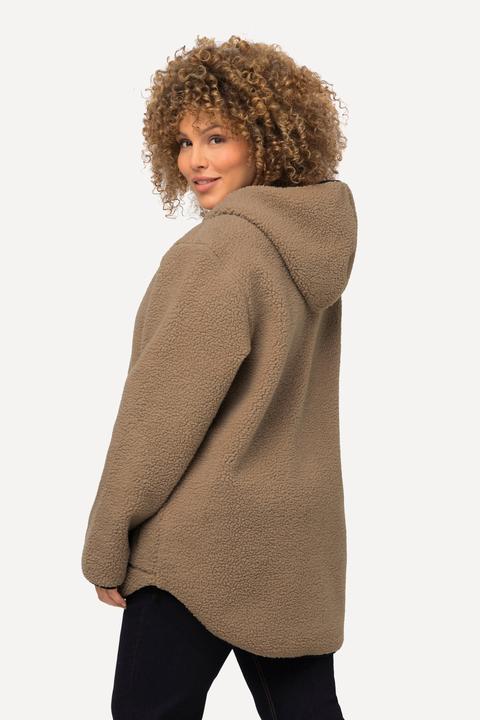 Produktbild Ulla Popken Teddyjacke, Kapuze, Reissverschlusstaschen, Steppnähte (62)
