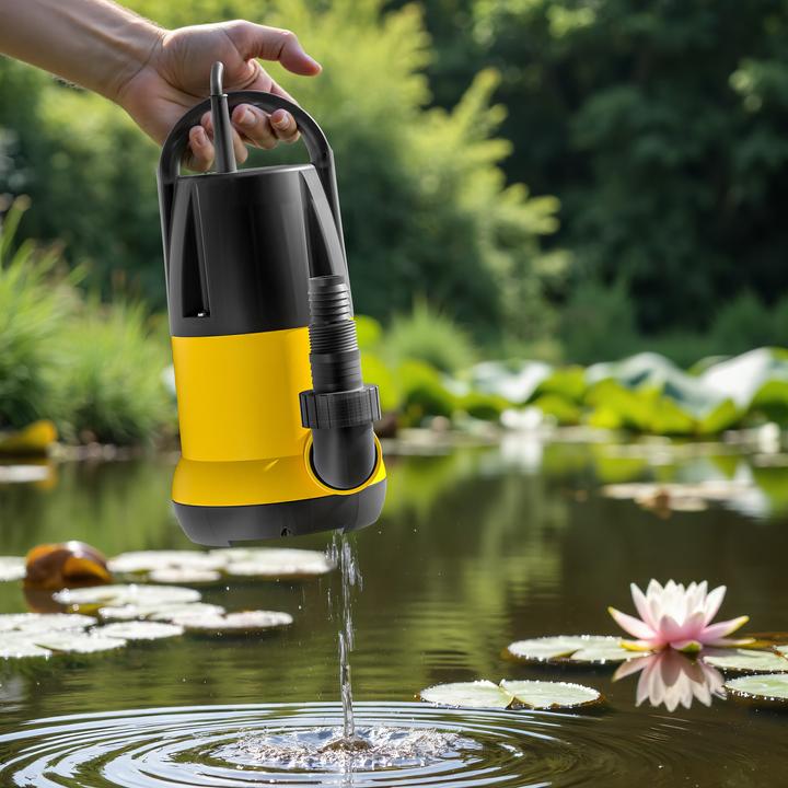 Immagine prodotto Wiltec Pompa per acque reflue con 7000l/h, 400W e 7,5m di prevalenza, gestisce inquinanti fino a Ø5mm (Pompa per acque cariche)