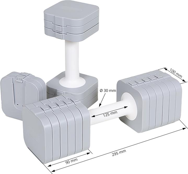 Produktbild Fitcom Verstellbare Aerobic Kurzhantel Paar (2 x 5 kg)