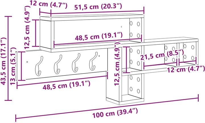 Actual product image vidaXL Coat rack