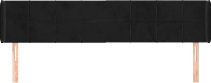 Image du produit vidaXL Kopfteil mit Ohren Schwarz 203x16x78/88 cm Samt,Farbe (203 x 16 x 88 cm)