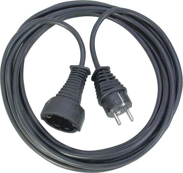 Brennenstuhl Cavo di prolunga in plastica di qualità 2m nero (2 m, CEE 7/3)