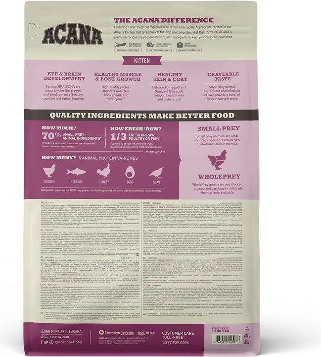 Produktbild Acana Kitten First Feast (Junior, 1 Stk., 1800 g)