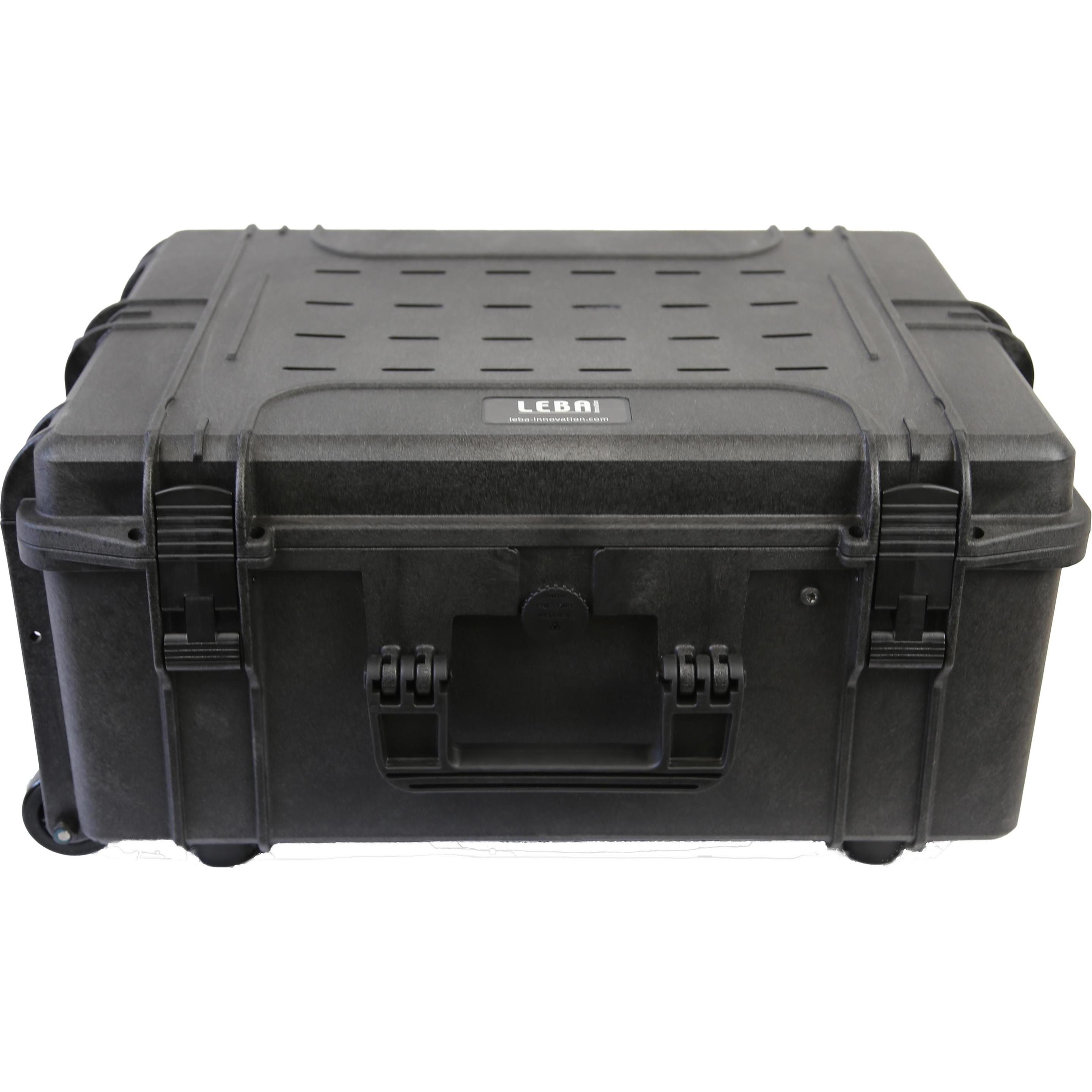 Leba Notecase Falcon 16 USB-C (Schuko plug), Notebookwagen, Schwarz